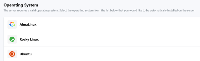 Select OS