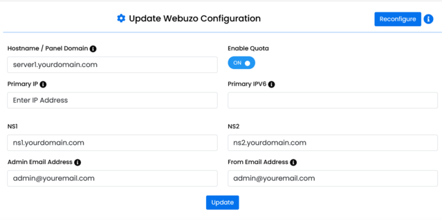 Webuzo Control Panel