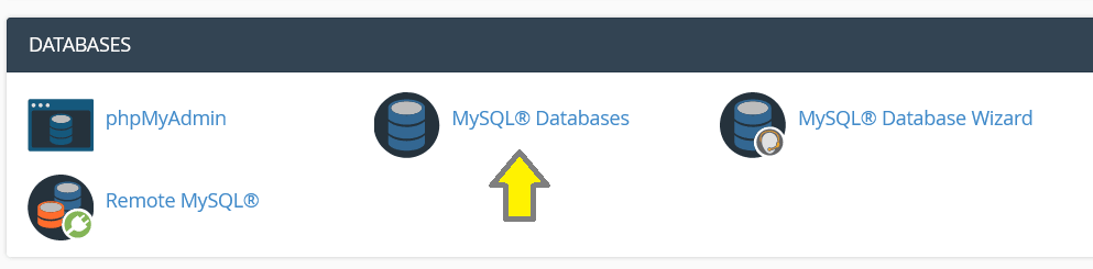 cPanel Databases MySQL