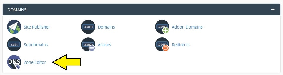cPanel Zone Editor