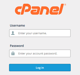 Cpanel Login Screen