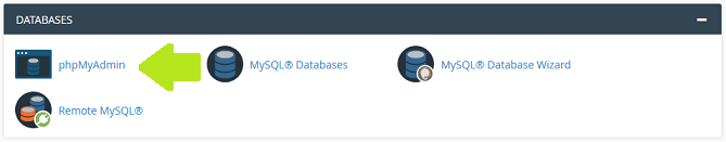 cPanel Databases