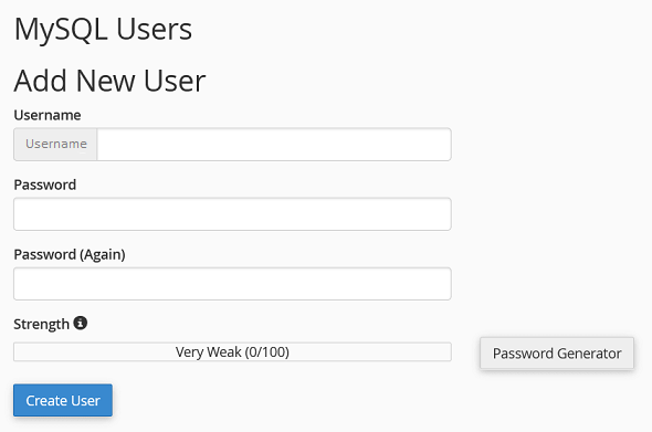 Add New MySQL User